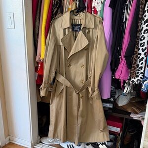 Burberry Beige Trench Coat with Check Lining